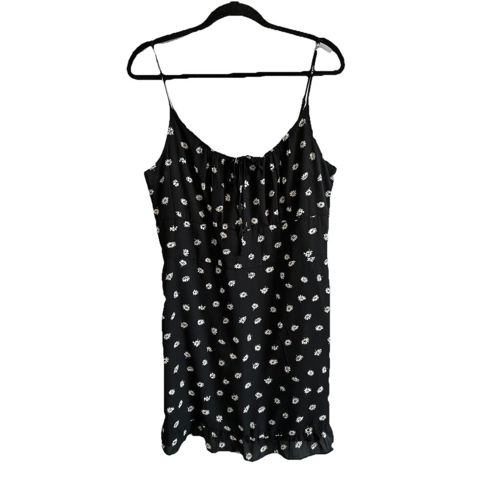 Abercrombie & Fitch Mini Dress W/ Pockets Floral Black Fairy Cottagecore Boho XL